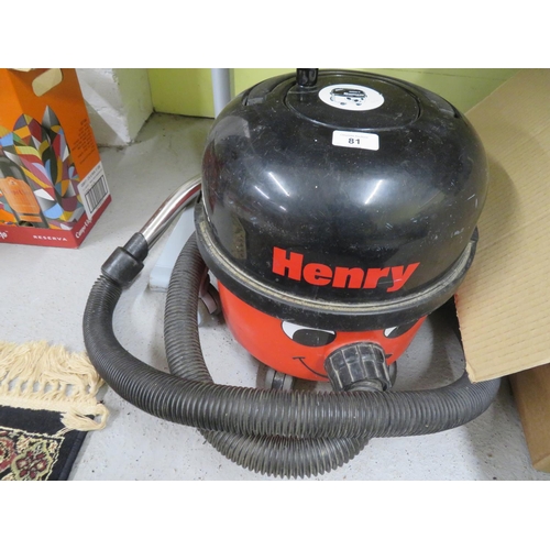 81 - Numatic Henry pull-along vacuum