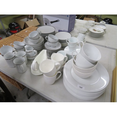 164 - Collection of white crockery