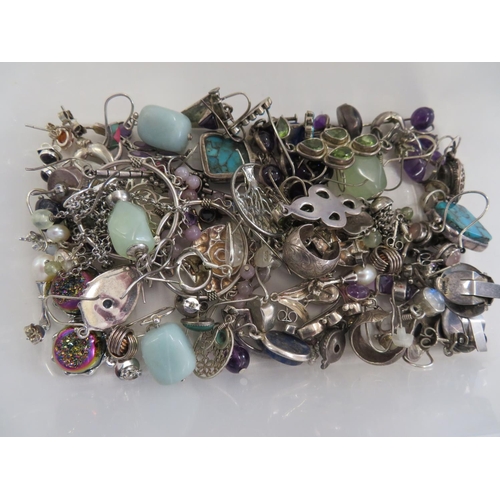 207 - Collection of mostly silver earrings