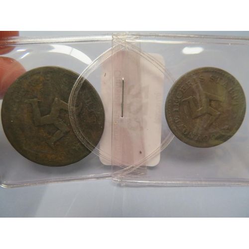 229 - Isle of Man penny and half penny tokens 1811