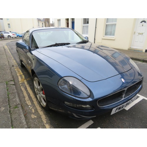 48 - PMN947J
Blue Maserati Cambiocorsa Coupe 4244cc V8
First Registered 13.07.2004
Approx 58,000 miles
Au... 