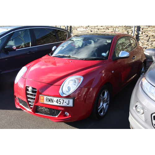 69 - RMN457J
Red Alfa Romeo Mito hatchback 1.4 Veloce T
First Registered 31.07.2009
Approx 72,000 miles
M... 
