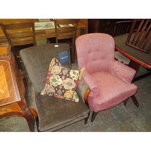 14 - Two fireside chairs (one new Parker Knoll)