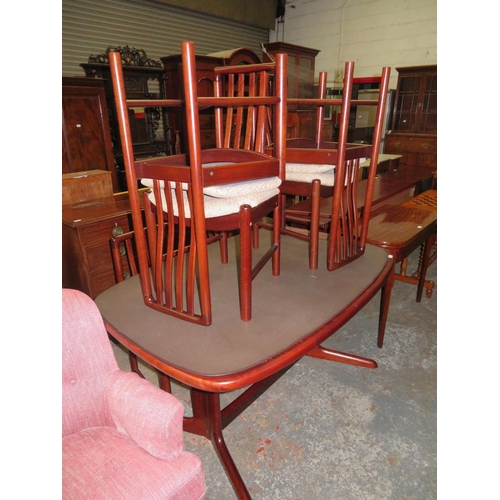 15 - Dining table with cover plus four matching chairs