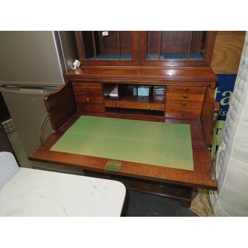 2 - Early 19th Century mahogany secretaire bookcase