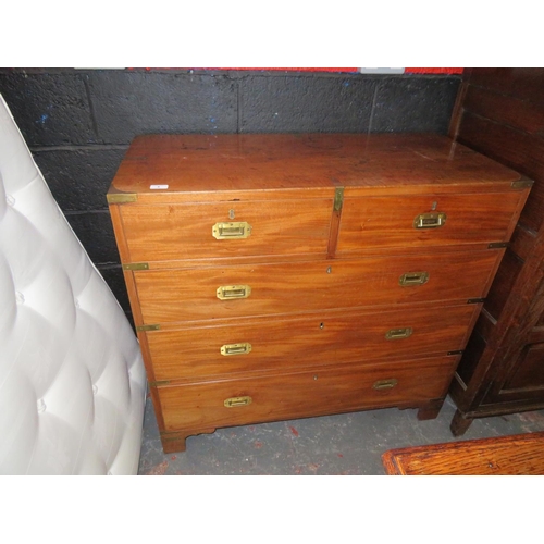 4 - 19th Century mahogany canaign chest