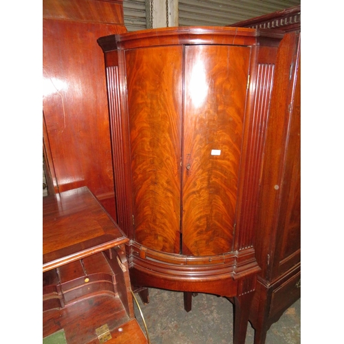 41 - 19th Century mahogany corner cabinet on stand