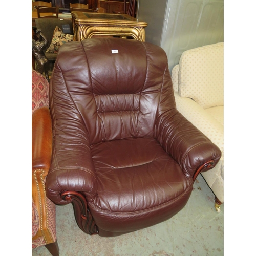 52 - Leather armchair