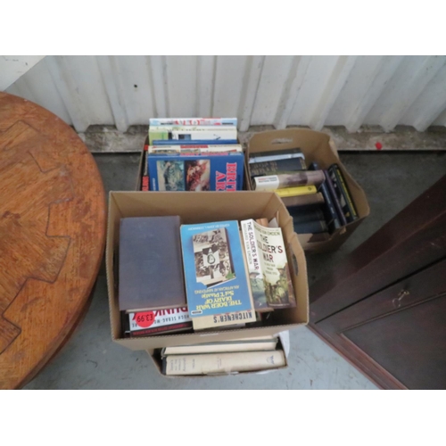 77 - Four boxes of military books