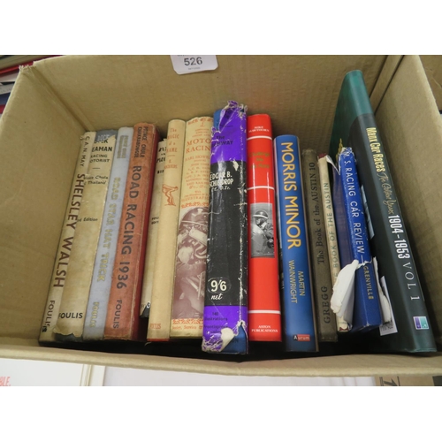 526 - A good box of old motor racing books