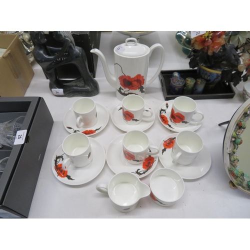 23 - A Susie Cooper poppy pattern coffee service