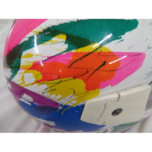 50 - boeri race helmet with many TT riders signatures including Steve Hislop