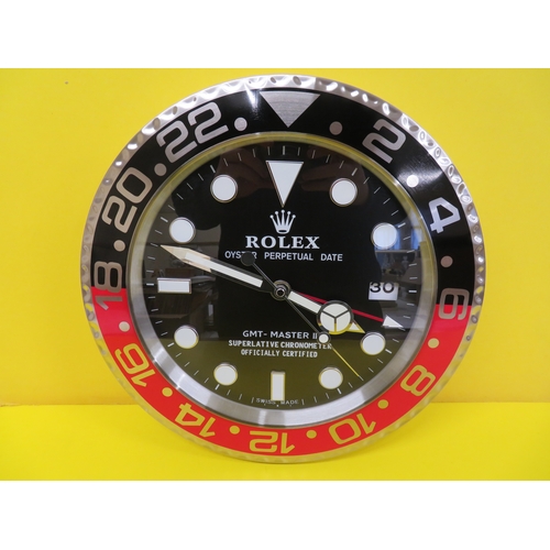 57 - Wall clock in the form of a Rolex GMT Master 'Coke'