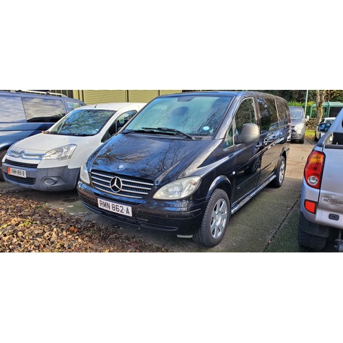 72 - RMN862A
Black Mercedes Vito 120 Sport CDI LWB
First Registered 16.05.2008
Approx 100,150 miles
Auto ... 