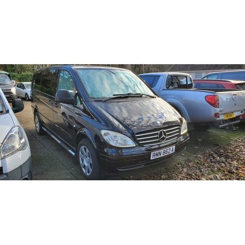 72 - RMN862A
Black Mercedes Vito 120 Sport CDI LWB
First Registered 16.05.2008
Approx 100,150 miles
Auto ... 