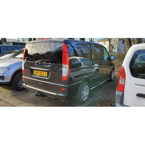 72 - RMN862A
Black Mercedes Vito 120 Sport CDI LWB
First Registered 16.05.2008
Approx 100,150 miles
Auto ... 