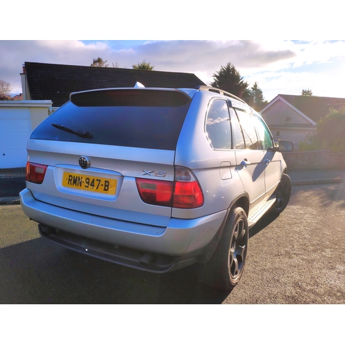 83 - RMN947B
Silver BMW X5 2979cc
First Registered 04.01.2002
Approx 76,000 miles
Auto Petrol
Used daily ... 