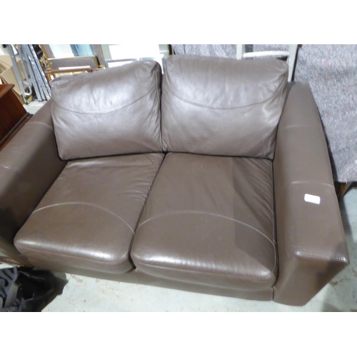 101 - Two seater leather settee