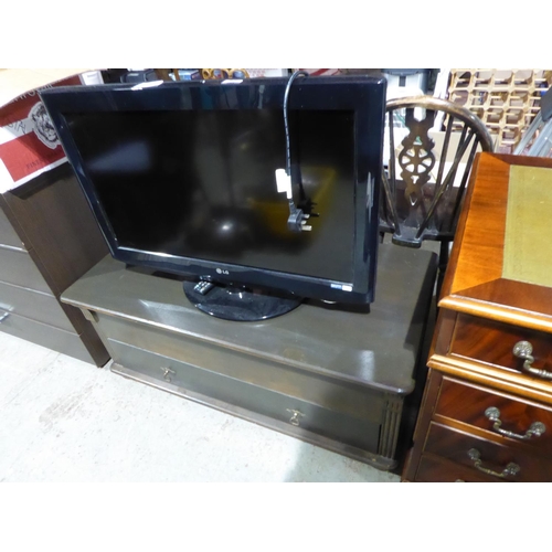 103 - LG Television plus wooden TV stand