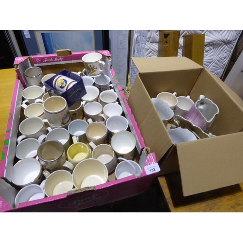 132 - Two boxes of mostly coronation ware