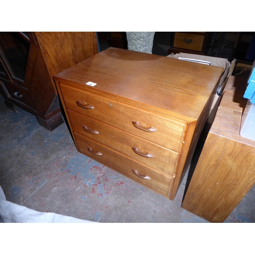 156 - Danish design small chest of three drawers