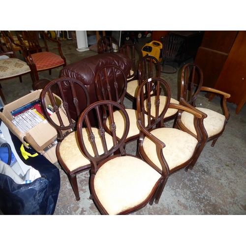 173 - Eight dining chairs including two carvers