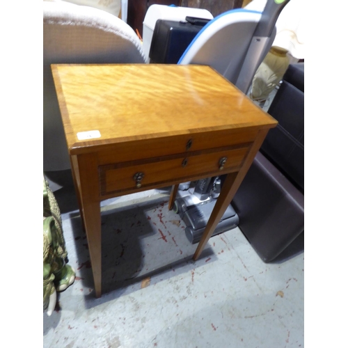 76 - Pretty storage cabinet with single drawer and lift up lid