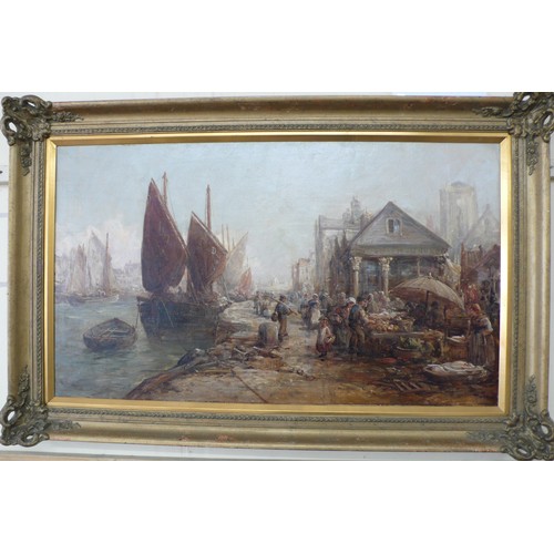 467 - William Edward Webb
Market Day - Douglas Harbour
Oil on Canvas
Signed
22x38ins