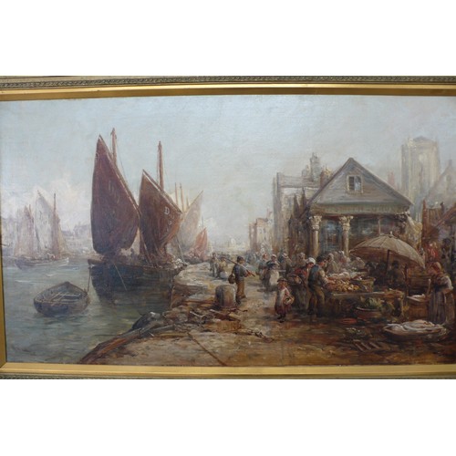 467 - William Edward Webb
Market Day - Douglas Harbour
Oil on Canvas
Signed
22x38ins