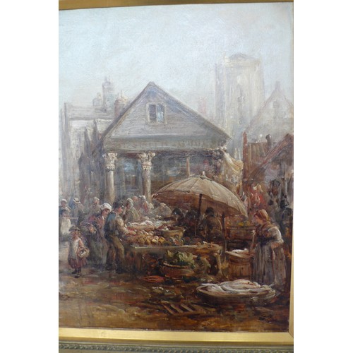 467 - William Edward Webb
Market Day - Douglas Harbour
Oil on Canvas
Signed
22x38ins