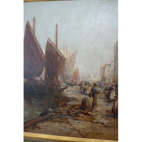 467 - William Edward Webb
Market Day - Douglas Harbour
Oil on Canvas
Signed
22x38ins