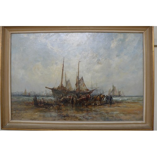 468 - William Edward Webb
Unloading the Catch
Oil on Canvas
Signed
20x30ins