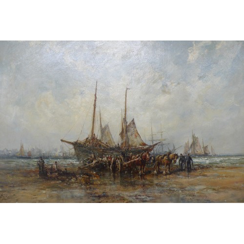 468 - William Edward Webb
Unloading the Catch
Oil on Canvas
Signed
20x30ins