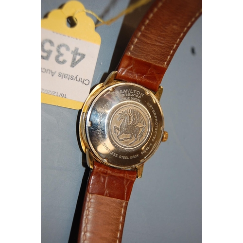 435 - Hamilton Pan-Europ automatic gents wristwatch with date aperture at six o'clock