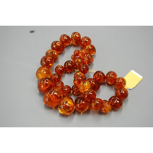 Large clear amber beads