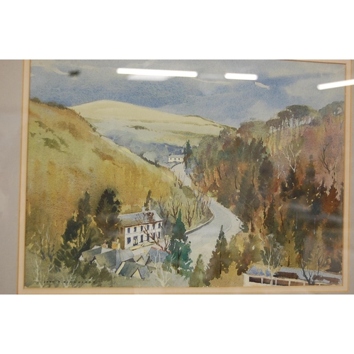 464 - J H Nicholson, Glen Helen, watercolour, signed, 12 X 14ins