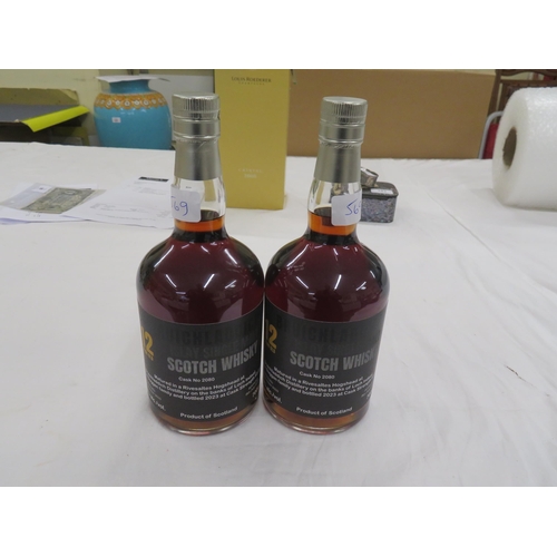 569 - Two Bottles of Bruichladdich Islay Single Malt Whisky, 12 Years Old