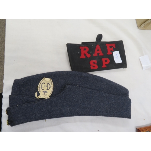 571 - RAF cap and arm band