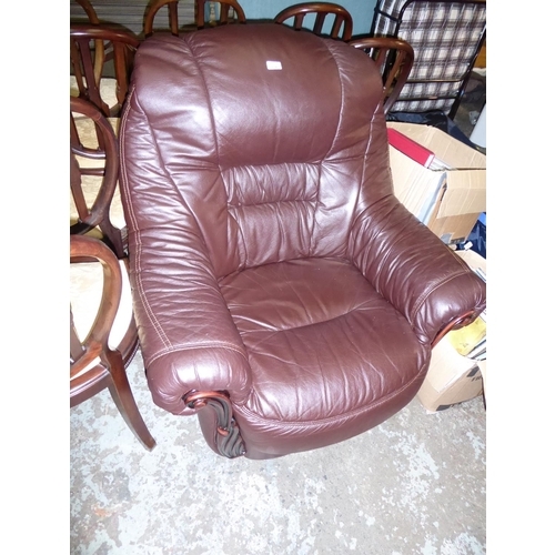 174 - Super comfy leather armchair