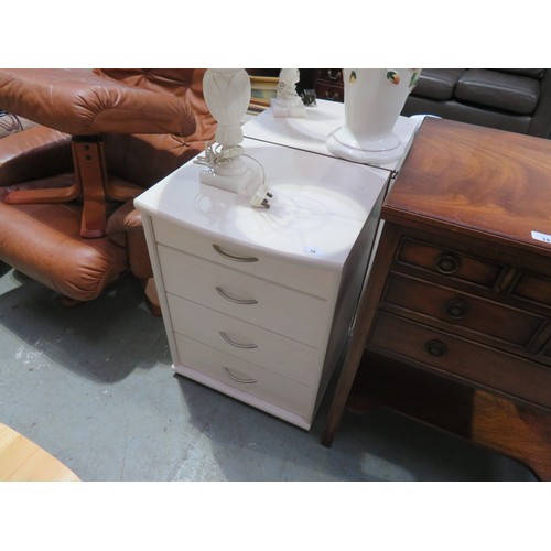 39 - Pair of four drawer bedside cabinets