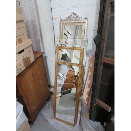 62 - Four rectangular wall mirrors