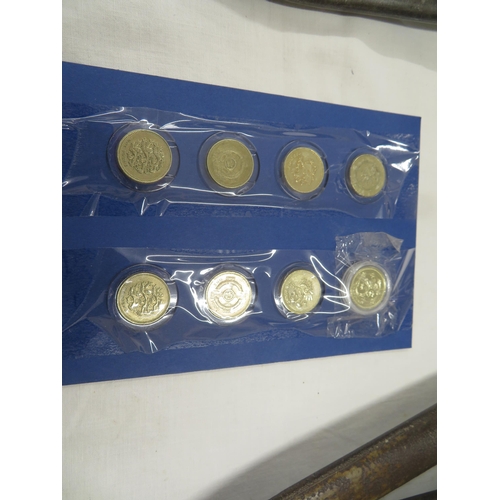 168 - UK coin set £1 coins for each year plus Isle of Man £1 coins