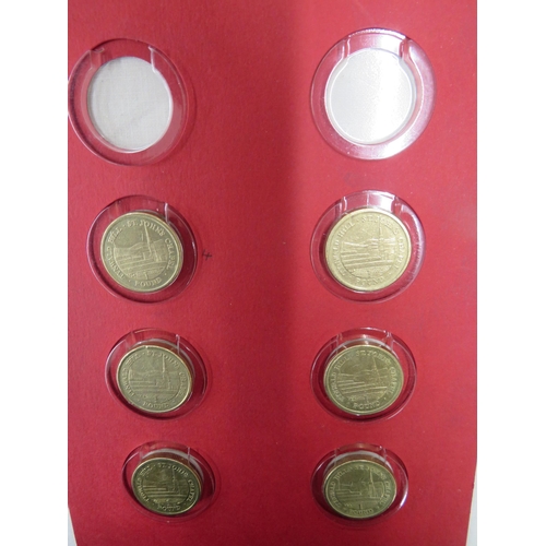 168 - UK coin set £1 coins for each year plus Isle of Man £1 coins