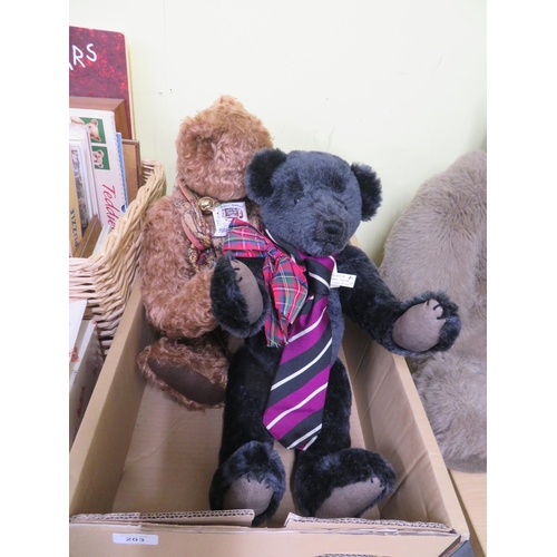 203 - Blackie and Bruno teddy bears