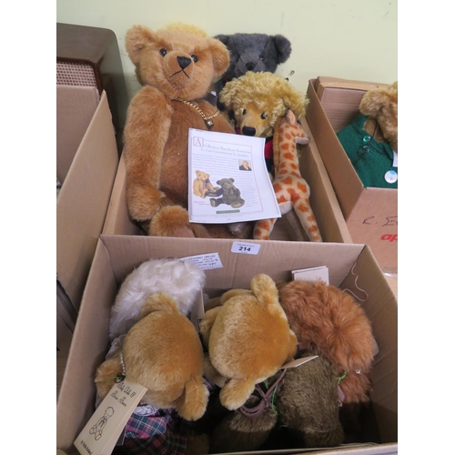 214 - Collection of teddy bears including Teddy Bear Centenary