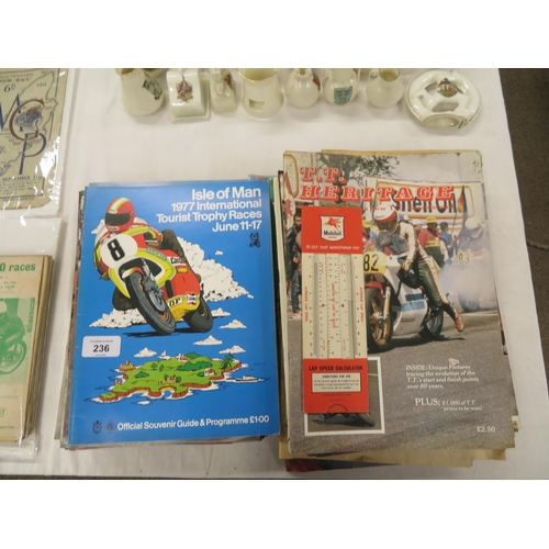 236 - Collection of TT programmes, magazines etc