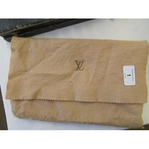 1 - Louis Vuitton leather wallet in monogrammed cover