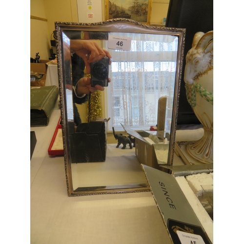 46 - Silver framed mirror