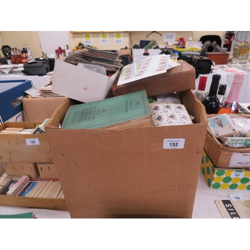 152 - Large box of stamps, postcards etc