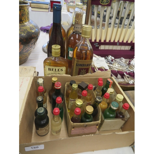 186 - Assortment of alcohol plus miniatures